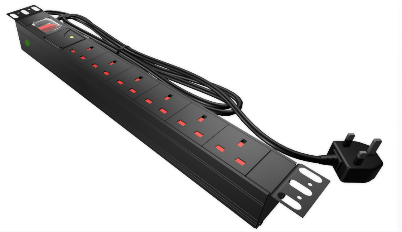 6 Way UK Extension PDU 2m Cable 6 Way UK Extension PDU 2m Cable