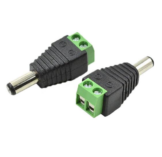 CCTV DC Power Connector Male 100pc Pack