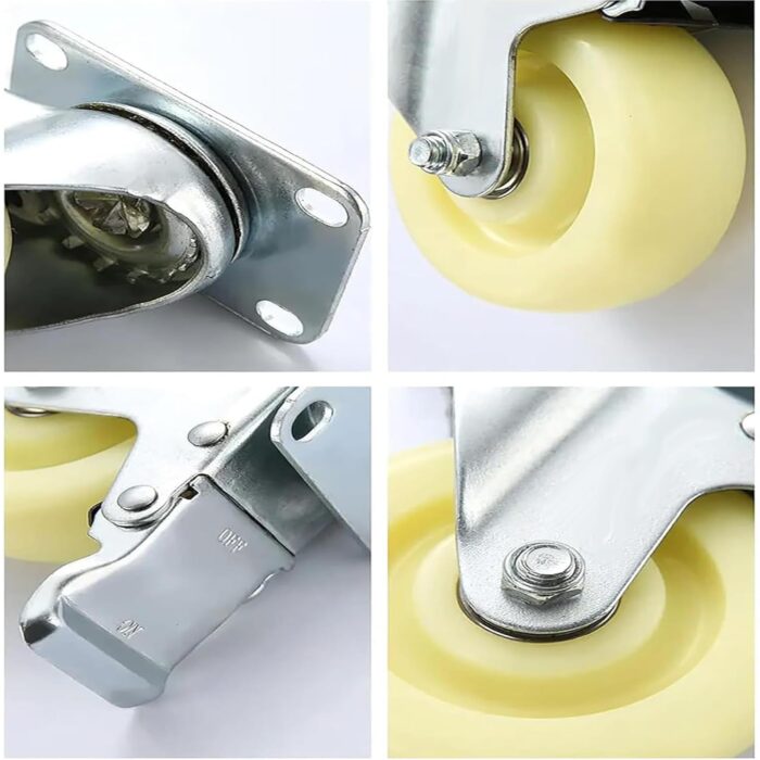 Gate Casters Ivory per pair