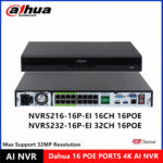Dahua 16Channel DVR 16PoE DH NVR5216 EI