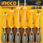 Ingco 6 Piece Screw Driver Star and Flat Set